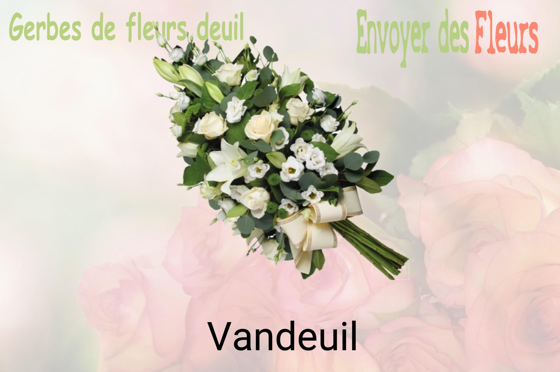 Gerbe de fleurs de deuil livrée à Vandeuil